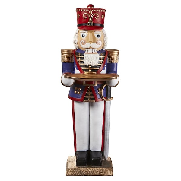 Nutcracker Soldier Butler Holiday Pedestal Table